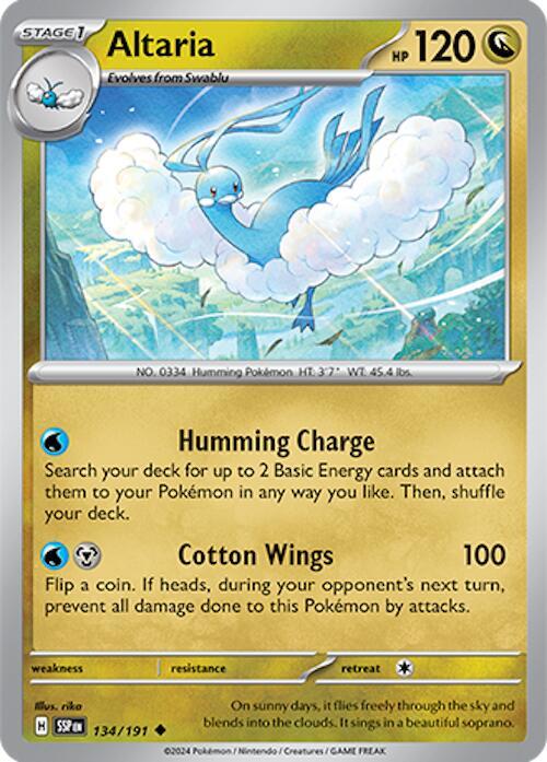 Altaria - 134/191 - SV08: Surging Sparks (SSP) - Normal - Pokemon TCG Card