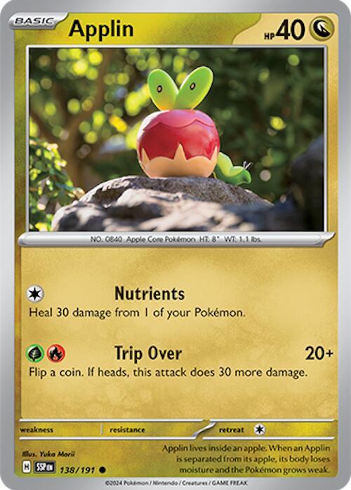 Applin - 138/191 - SV08: Surging Sparks (SSP) - Normal - Pokemon TCG Card
