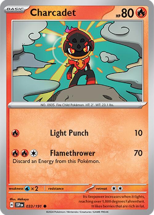 Charcadet - 033/191 - SV08: Surging Sparks (SSP) - Common - Normal - Pokemon TCG Card