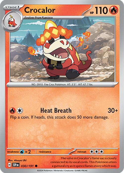 Crocalor - 030/191 - SV08: Surging Sparks (SSP) - Normal - Pokemon TCG Card