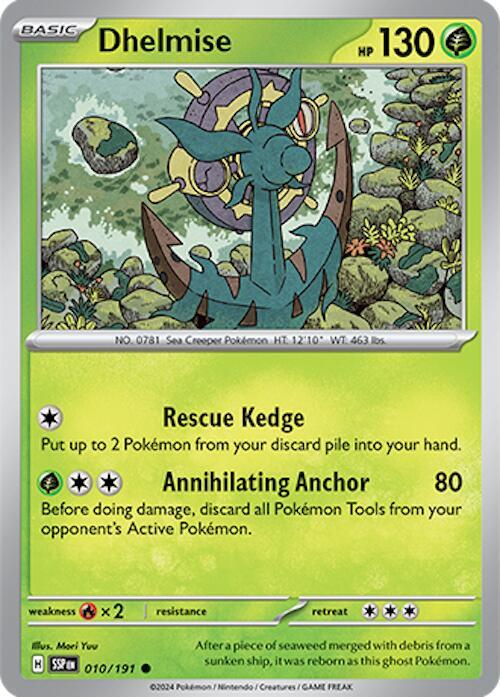 Dhelmise - 010/191 - SV08: Surging Sparks (SSP) - Normal - Pokemon TCG Card