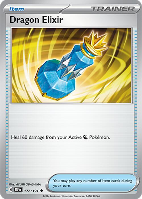 Dragon Elixir - 172/191 - SV08: Surging Sparks (SSP) - Reverse Holofoil - Pokemon TCG Card