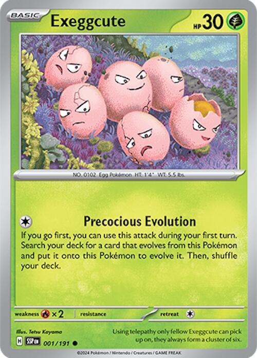 Exeggcute - 001/191 - SV08: Surging Sparks (SSP) - Common - Normal - Pokemon TCG Card
