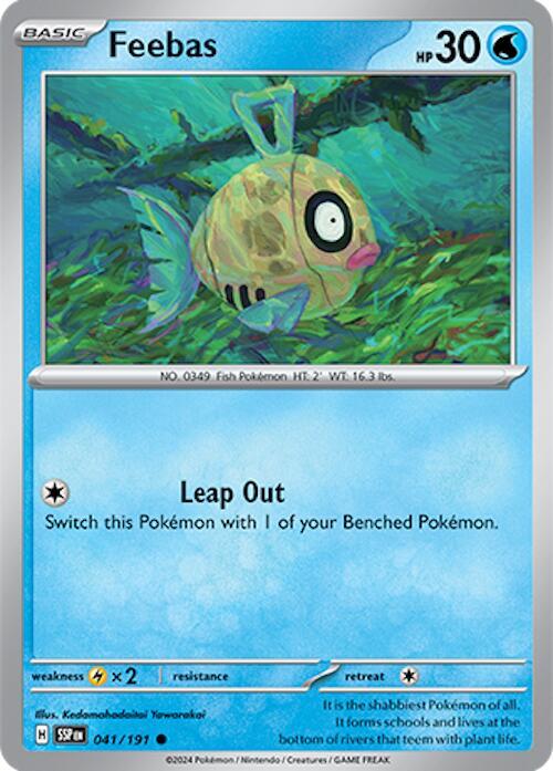 Feebas - 041/191 - SV08: Surging Sparks (SSP) - Common - Normal - Pokemon TCG Card