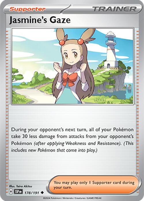 Jasmine's Gaze - 178/191 - SV08: Surging Sparks (SSP) - Uncommon - Normal - Pokemon TCG Card