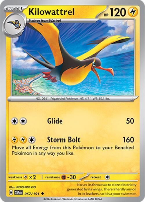 Kilowattrel - 067/191 - SV08: Surging Sparks (SSP) - Normal - Pokemon TCG Card