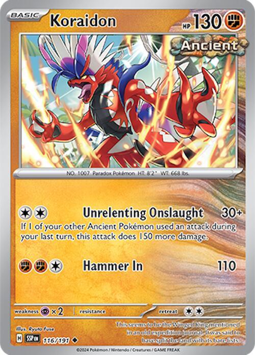 Koraidon - 116/191 - SV08: Surging Sparks (SSP) - Normal - Pokemon TCG Card