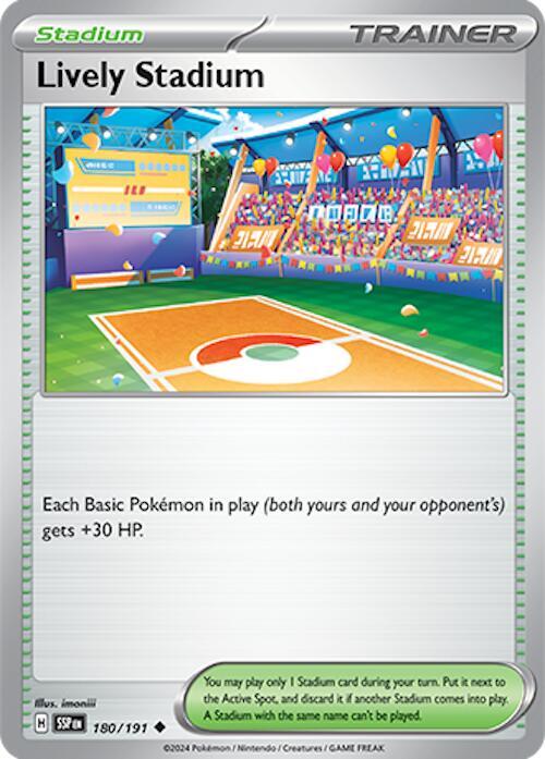 Lively Stadium - 180/191 - SV08: Surging Sparks (SSP) - Normal - Pokemon TCG Card