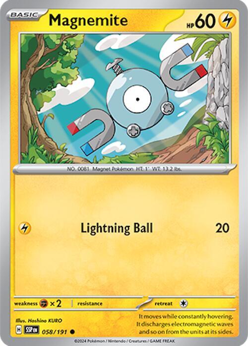 Magnemite - 058/191 - SV08: Surging Sparks (SSP) - Normal - Pokemon TCG Card