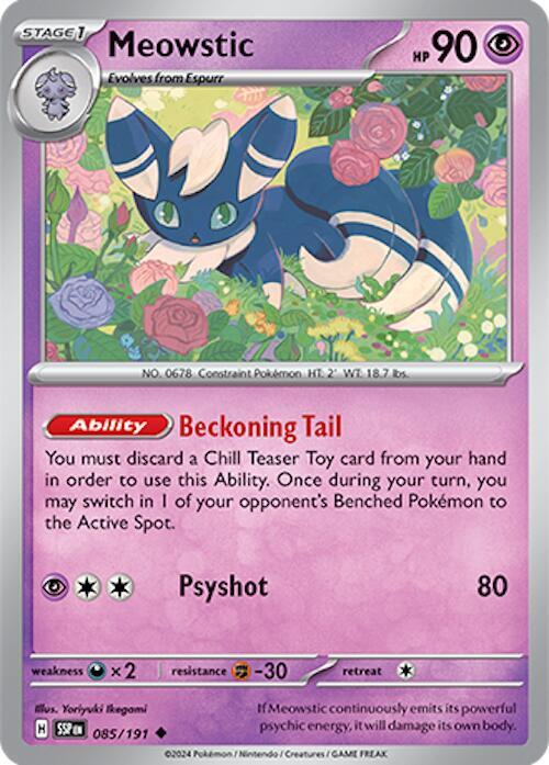 Meowstic - 085/191 - SV08: Surging Sparks (SSP) - Normal - Pokemon TCG Card