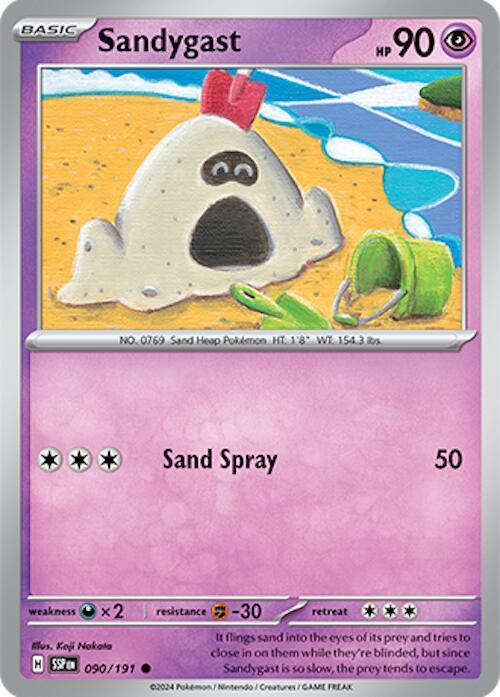 Sandygast - 090/191 - SV08: Surging Sparks (SSP) - Normal - Pokemon TCG Card