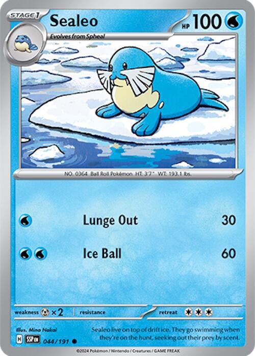 Sealeo - 044/191 - SV08: Surging Sparks (SSP) - Normal - Pokemon TCG Card