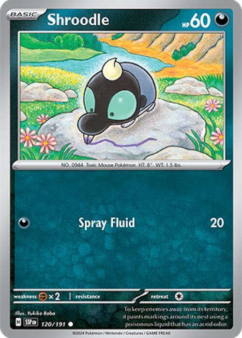 Shroodle - 120/191 - SV08: Surging Sparks (SSP) - Normal - Pokemon TCG Card