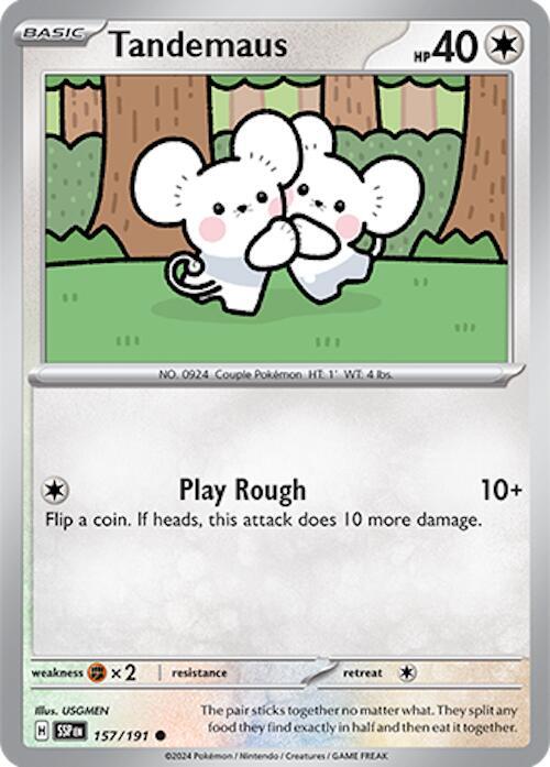 Tandemaus - 157/191 - SV08: Surging Sparks (SSP) - Normal - Pokemon TCG Card