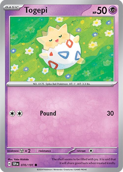 Togepi - 070/191 - SV08: Surging Sparks (SSP) - Normal - Pokemon TCG Card