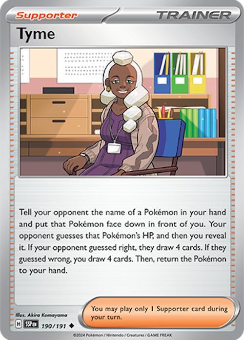 Tyme - 190/191 - SV08: Surging Sparks (SSP) - Normal - Pokemon TCG Card