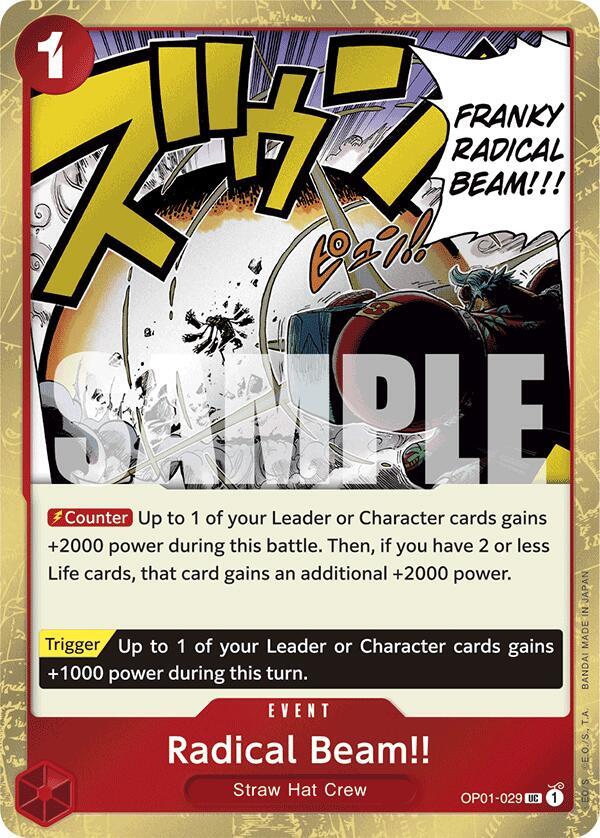 Radical Beam!! (Jolly Roger Foil) - OP01-029 - Premium Booster -The Best- (PRB-01)