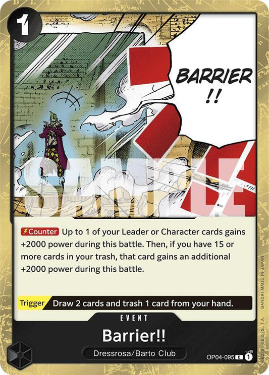 Barrier!! (Jolly Roger Foil) - OP04-095 - Premium Booster -The Best- (PRB-01)