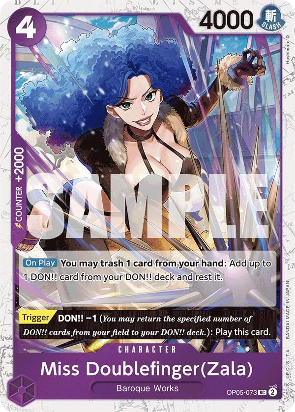 Miss Doublefinger(Zala) (Jolly Roger Foil) - OP05-073 - Premium Booster -The Best- (PRB-01)