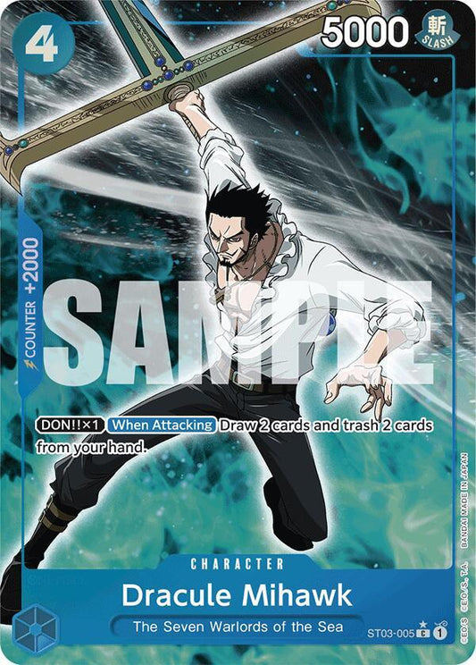 Dracule Mihawk (ST03-005) (Full Art) - ST03-005 - Premium Booster -The Best- (PRB-01)