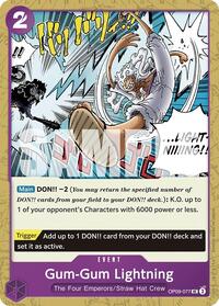 Gum-Gum Lightning - OP09-077 - Emperors in the New World (OP09) - Normal