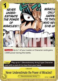 Never Underestimate the Power of Miracles!! - OP09-116 - Emperors in the New World (OP09) - Normal