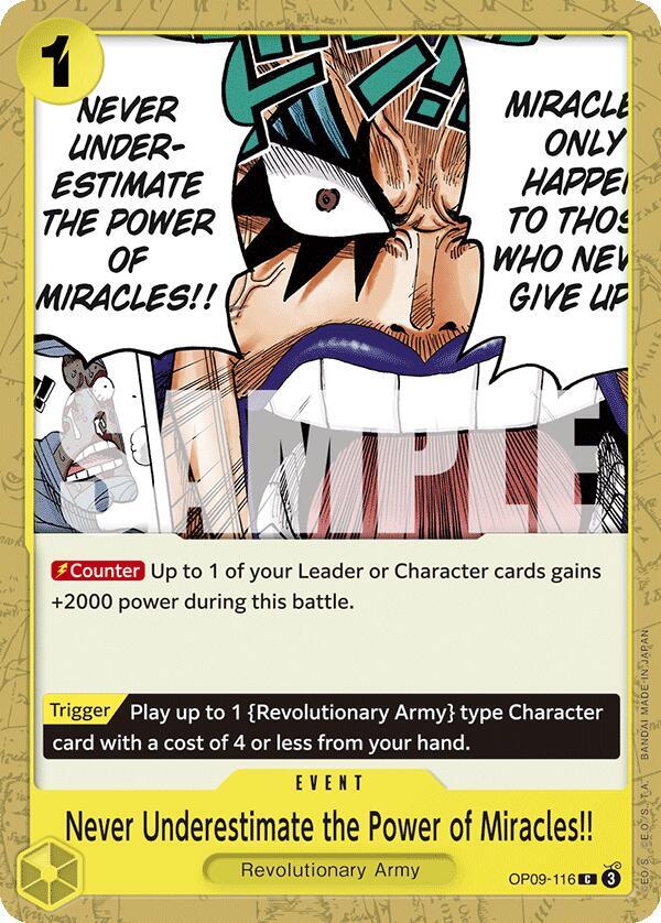 Never Underestimate the Power of Miracles!! - OP09-116 - Emperors in the New World (OP09) - Normal
