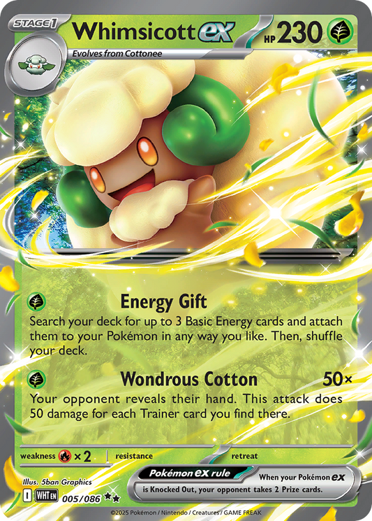 Whimsicott ex - 5/86 - Scarlet & Violet White Flare (WHT)