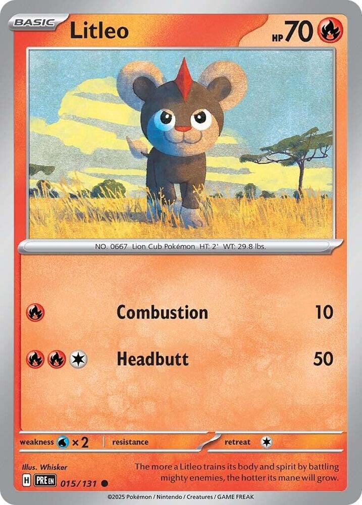 Litleo - 015/131 - SV: Prismatic Evolutions (PRE) - Normal - Pokemon TCG Card
