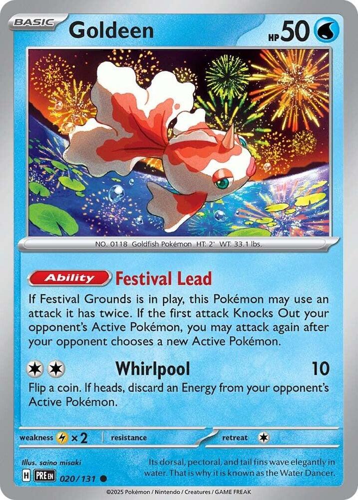 Goldeen - 020/131 - SV: Prismatic Evolutions (PRE) - Normal - Pokemon TCG Card