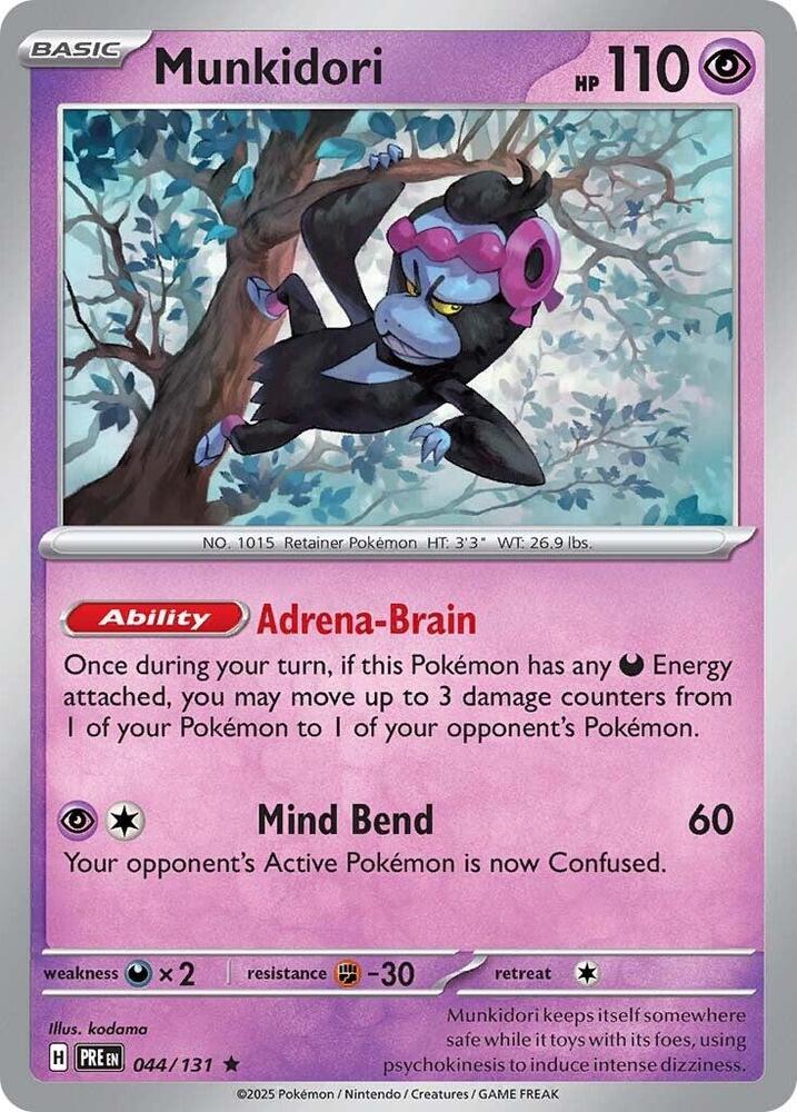 Munkidori - 044/131 - SV: Prismatic Evolutions (PRE) - Reverse Holofoil - Pokemon TCG Card