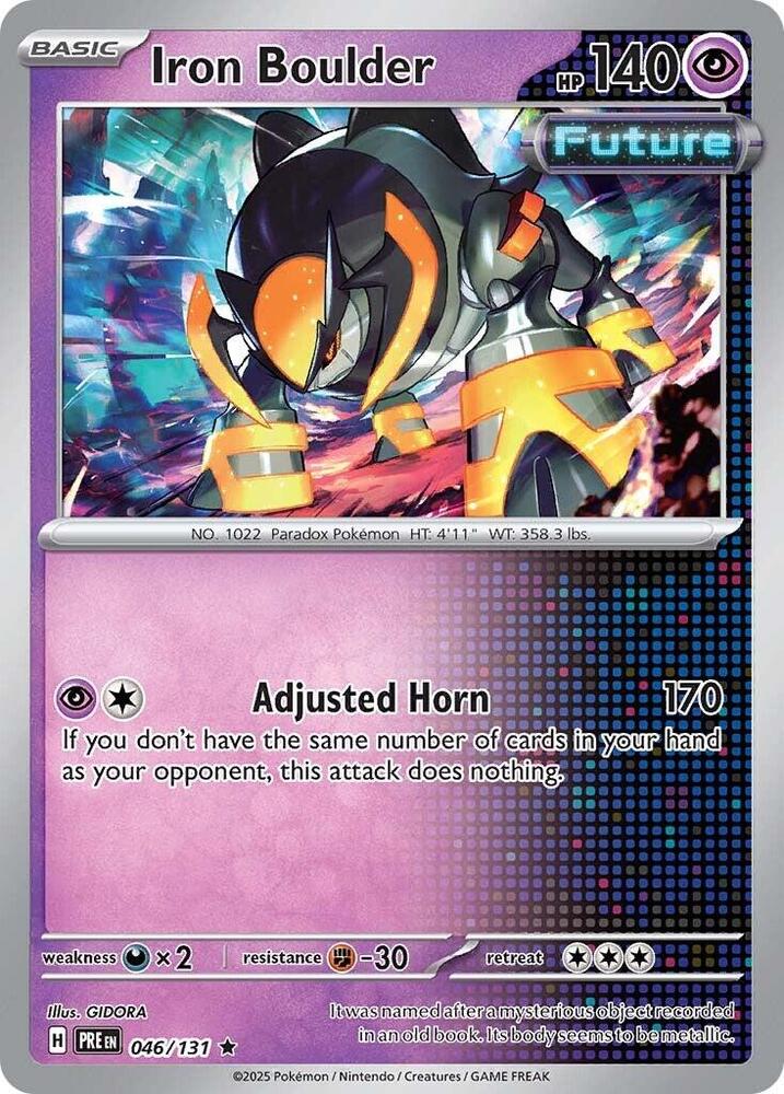Iron Boulder - 046/131 - SV: Prismatic Evolutions (PRE) - Reverse Holofoil - Pokemon TCG Card