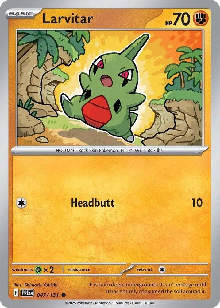 Larvitar - 047/131 - SV: Prismatic Evolutions (PRE) - Normal - Pokemon TCG Card