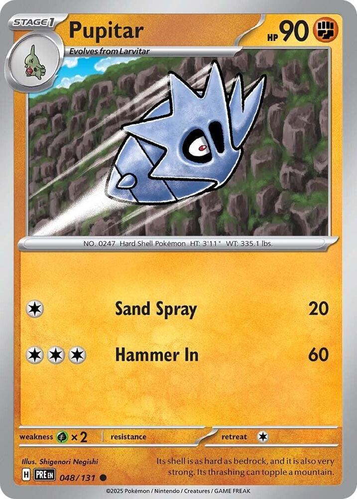 Pupitar - 048/131 - SV: Prismatic Evolutions (PRE) - Normal - Pokemon TCG Card