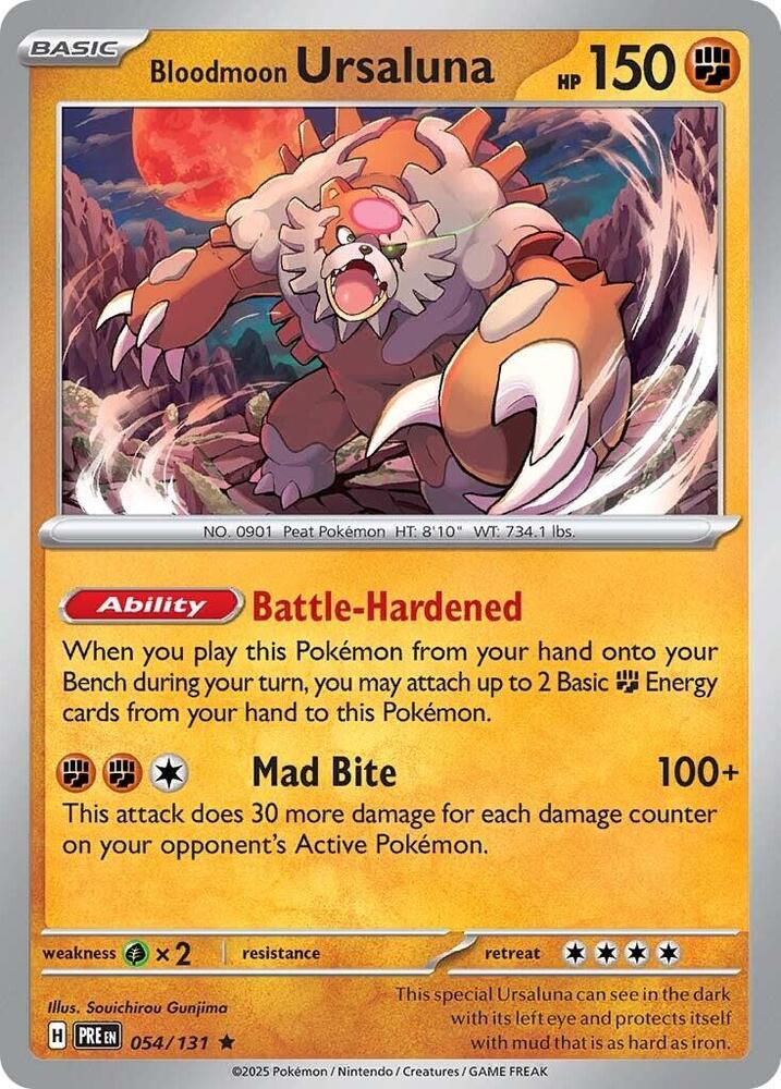 Bloodmoon Ursaluna - 054/131 - SV: Prismatic Evolutions (PRE) - Holofoil - Pokemon TCG Card