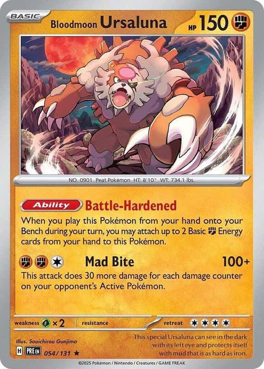 Bloodmoon Ursaluna - 054/131 - SV: Prismatic Evolutions (PRE) - Holofoil - Pokemon TCG Card