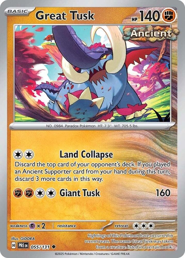 Great Tusk - 055/131 - SV: Prismatic Evolutions (PRE) - Normal - Pokemon TCG Card