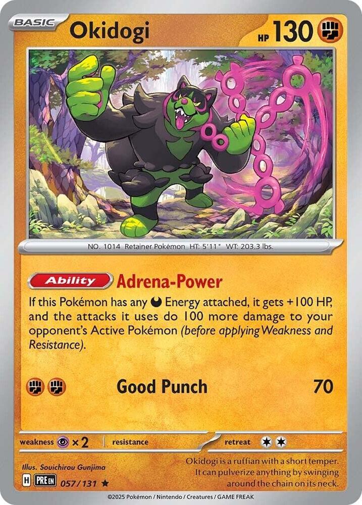 Okidogi - 057/131 - SV: Prismatic Evolutions (PRE) - Reverse Holofoil - Pokemon TCG Card