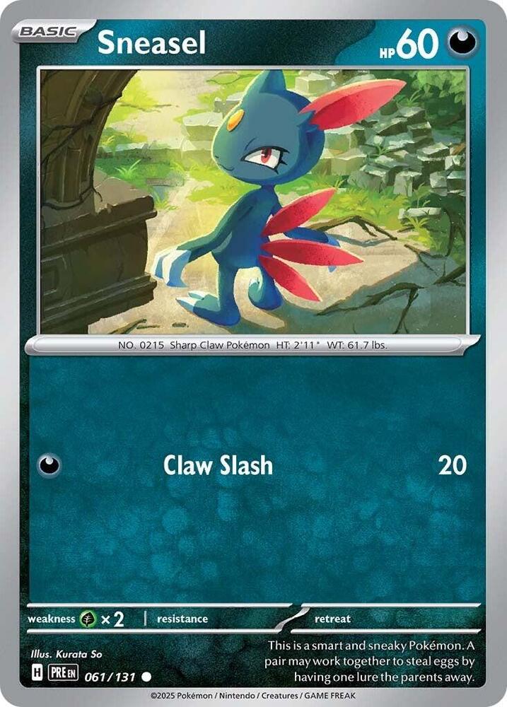 Sneasel - 061/131 - SV: Prismatic Evolutions (PRE) - Normal - Pokemon TCG Card