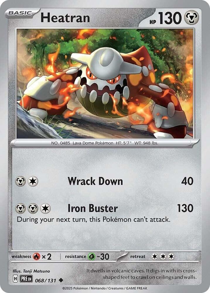 Heatran - 068/131 - SV: Prismatic Evolutions (PRE) - Reverse Holofoil - Pokemon TCG Card