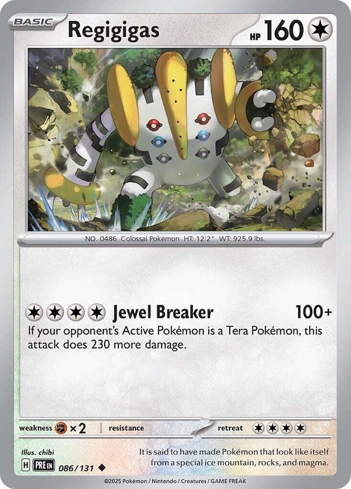 Regigigas - 086/131 - SV: Prismatic Evolutions (PRE) - Normal - Pokemon TCG Card