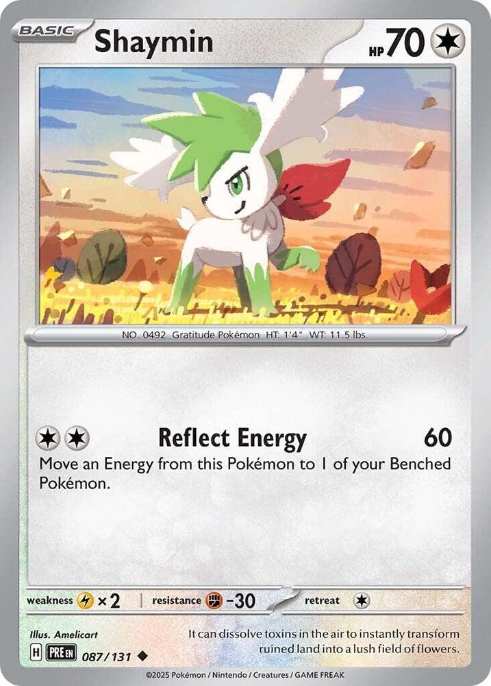 Shaymin - 087/131 - SV: Prismatic Evolutions (PRE) - Normal - Pokemon TCG Card