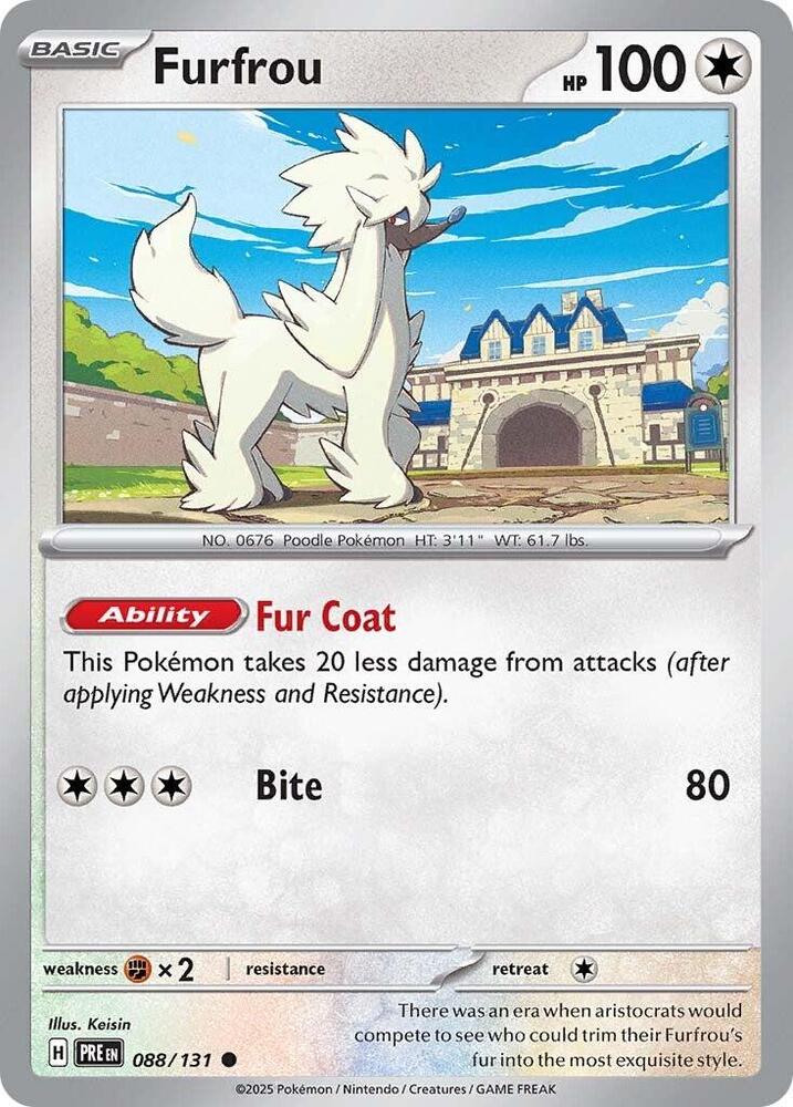 Furfrou - 088/131 - SV: Prismatic Evolutions (PRE) - Normal - Pokemon TCG Card