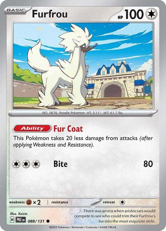 Furfrou - 088/131 - SV: Prismatic Evolutions (PRE) - Normal - Pokemon TCG Card