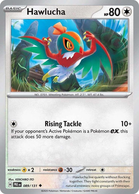 Hawlucha - 089/131 - SV: Prismatic Evolutions (PRE) - Reverse Holofoil - Pokemon TCG Card