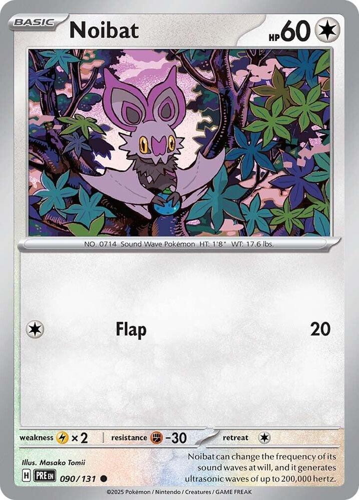 Noibat - 090/131 - SV: Prismatic Evolutions (PRE) - Reverse Holofoil - Pokemon TCG Card