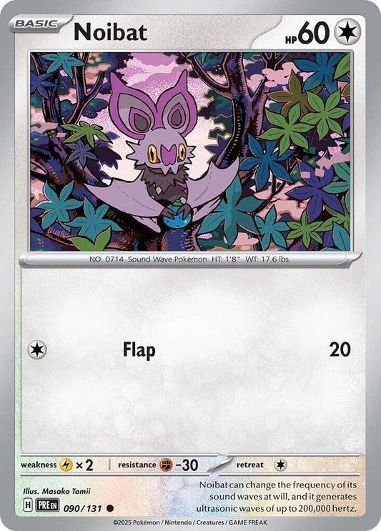 Noibat - 090/131 - SV: Prismatic Evolutions (PRE) - Reverse Holofoil - Pokemon TCG Card
