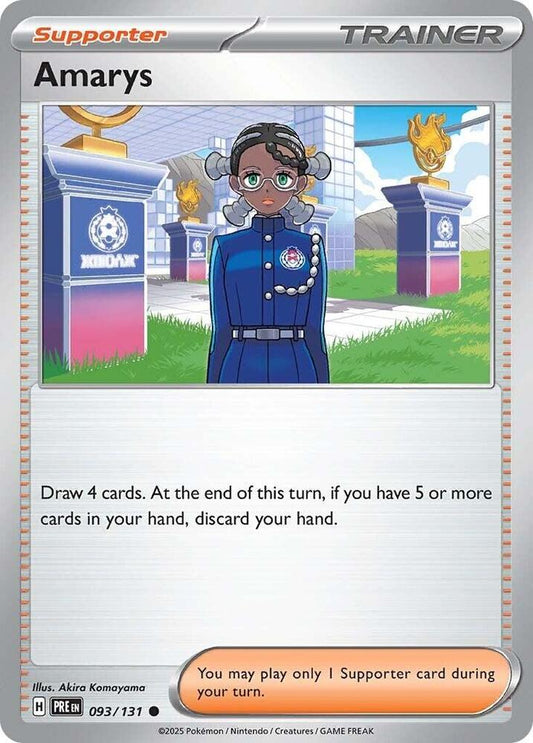 Amarys - 093/131 - SV: Prismatic Evolutions (PRE) - Common - Reverse Holofoil - Pokemon TCG Card