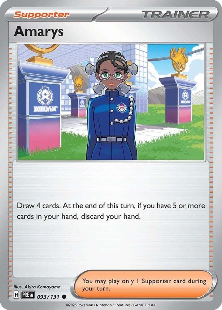 Amarys - 093/131 - SV: Prismatic Evolutions (PRE) - Common - Normal - Pokemon TCG Card