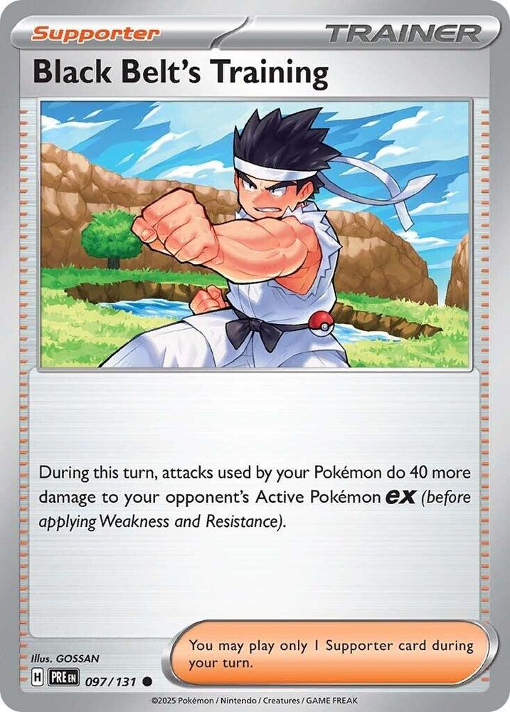 Black Belt's Training - 097/131 - SV: Prismatic Evolutions (PRE) - Common - Normal - Pokemon TCG Card